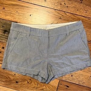 J. Crew Chino Shorts Light Blue Chambray Stretch Size 6